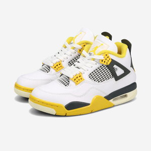 NIKE WMNS AIR JORDAN 4 RETRO yVIVID SULFURz iCL EBY GA W[_ 4 g fB[X Xj[J[ ~bhJbg WHITE/COCONUT MILK/VIVID SULFUR zCg AQ9129-101