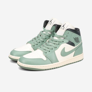 NIKE WMNS AIR JORDAN 1 MID iCL EBY GA W[_ 1 ~bh Y fB[X Xj[J[ ~bhJbg ANTHRACITE/JADE SMOKE/SAIL/LEGEND SAND O[ BQ6472-130