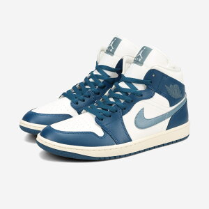 NIKE WMNS AIR JORDAN 1 MID iCL EBY GA W[_ 1 ~bh fB[X Xj[J[ ~bhJbg FRENCH BLUE/OZONE BLUE/SAIL u[ BQ6472-414