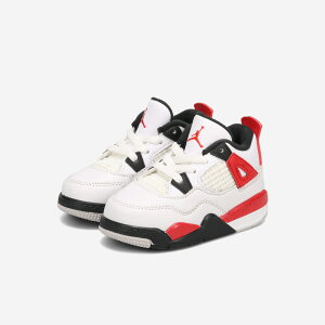 NIKE AIR JORDAN 4 RETRO TD ナイキ エア ジョーダン 4 レトロ TD ベビー 子ども スニーカー ローカット WHITE/FIRE RED/BLACK ホワイト bq7670-161