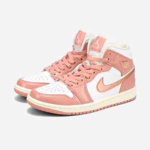 NIKE WMNS AIR JORDAN 1 MID SE iCL EBY GA W[_ 1 ~bh SE fB[X Xj[J[ ~bhJbg RED STARDUST/METALLIC COPPER sN FB9892-670