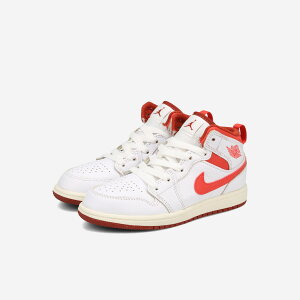 NIKE AIR JORDAN 1 MID PS iCL GA W[_ 1 ~bh PS CO {f LbY qǂ Xj[J[ ~bhJbg WHITE/DUNE RED/SAIL/LOBSTER zCg FJ3467-160