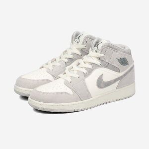 NIKE AIR JORDAN 1 MID SE GS ナイキ エア ジョーダン 1 ミッド SE GS レディース スニーカー ミッドカット NEUTRAL GREY/SAIL/SMOKE GREY グレー FQ8088-002