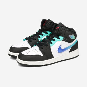 NIKE AIR JORDAN 1 MID SE GS iCL GA W[_ 1 ~bh SE GS CO {f fB[X Xj[J[ ~bhJbg BLACK/WHITE/HYPER JADE/SIREN RED ubN FQ8095-001