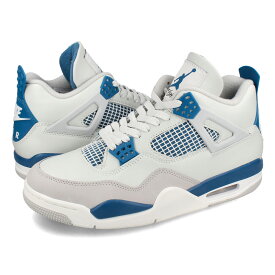 NIKE AIR JORDAN 4 RETRO 【MILITARY BLUE】 ナイキ エア ジョーダン 4 レトロ 【ミリタリーブルー】 メンズ スニーカー ミッドカット OFF WHITE/MILITARY BLUE/NEUTRAL GREY ホワイト FV5029-141
