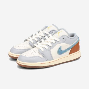 NIKE AIR JORDAN 1 LOW SE GS yDENIMz iCL GA W[_ 1 [ SE GS fB[X Xj[J[ [Jbg PHANTOM/COCONUT MILK/AMBER BROWN/LIGHT ARMORY BLUE O[ FZ5046-041