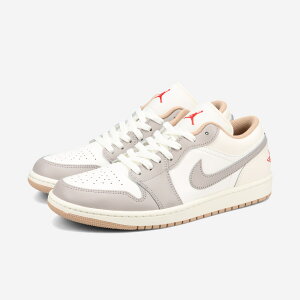 NIKE AIR JORDAN 1 LOW ナイキ エア ジョーダン 1 ロー メンズ スニーカー ローカット SAIL/FIRE RED/COLLEGE GREY/HEMP ベージュ 553558-169