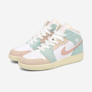 NIKE AIR JORDAN 1 MID SE GS iCL GA W[_ 1 ~bh SE GS fB[X Xj[J[ ~bhJbg WHITE/JADE ICE/GUAVA ICE/PINK OXFORD zCg DZ5361-100