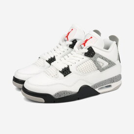 NIKE AIR JORDAN 4 RETRO -WHITE CEMENT- ナイキ エア ジョーダン 4 レトロ -ホワイト セメント- メンズ スニーカー ミッドカット SUMMIT WHITE/FIRE RED/CEMENT GREY/BLACK ホワイト FV5029-100