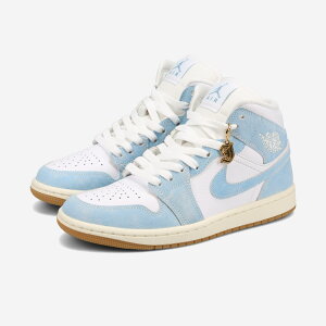 NIKE WMNS AIR JORDAN 1 MID SE iCL EBY GA W[_ 1 ~bh SE Y fB[X Xj[J[ ~bhJbg WORN BLUE/WHITE/GUM LIGHT BROWN/SAIL u[ HQ2005-100