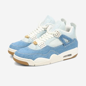 NIKE WMNS AIR JORDAN 4 RETRO TEX -DENIM- �i�C�L �E�B�����Y �G�A�W���[�_�� 4 ���g�� TEX -�f�j��- �����Y ���f�B�[�X �X�j�[�J�[ �~�b�h�J�b�g SAIL/GUM LIGHT BROWN/WORN BLUE/SAIL/METALLIC GOLD �u���[ IB6716-100