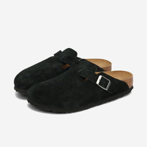 BIRKENSTOCK BOSTON SUEDE LEATHER yNARROWz rPVgbN {Xg XG[hU[ i[tBbg fB[X T_ BLACK ubN BKS-1027067