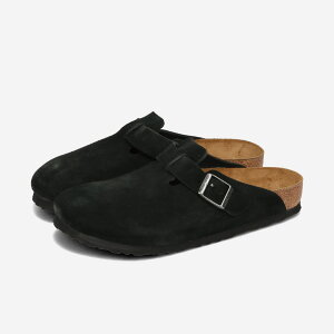 BIRKENSTOCK BOSTON SUEDE LEATHER yREGULARz rPVgbN {Xg XG[hU[ M[tBbg Y fB[X T_ BLACK ubN BKS-1027142