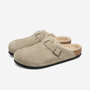 BIRKENSTOCK BOSTON SHEARLING SUEDE LEATHER 【REGULAR】 ビルケンシュトック ボストン シアリング スエードレザー レギュラーフィット メンズ サンダル TAUPE LAF ベージュ BKS-1028289