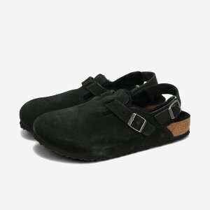 BIRKENSTOCK TOKIO SHEARLING SUEDE LEATHER yREGULARz rPVgbN gLI VAO XG[hU[ M[tBbg Y T_ BLACK ubN BKS-1028358