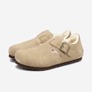 BIRKENSTOCK LONDON SHEARLING SUEDE LEATHER yNARROWz rPVgbN hVAO XG[hU[ i[tBbg fB[X T_ TAUPE x[W BKS-1028470