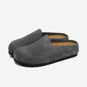 BIRKENSTOCK AMSTERDAM WRAPPED SUEDE LEATHER -NARROW- �r���P���V���g�b�N �A���X�e���_�� ���b�v�h �X�G�[�h���U�[ �i���[�t�B�b�g ���f�B�[�X �T���_�� CHARCOAL �O���[ BKS-1032509