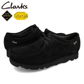 15時までのご注文で即日発送 CLARKS WALLABEE GTX クラークス ワラビー ゴアテックス メンズ モカシン デッキシューズ BLACK SUEDE ブラック 26149449