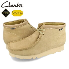 15時迄のご注文で即日発送可 CLARKS WALLABEE BOOT GTX クラークス ワラビーブーツ ゴアテックス メンズ ブーツ MAPLE ベージュ 26168545