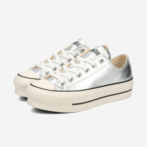 yvCX_Ez CONVERSE LEATHER ALL STAR (R) LIFTED OX Ro[X U[ I[X^[ (R) tebh OX Y fB[X Xj[J[ [Jbg SILVER Vo[ 31314280