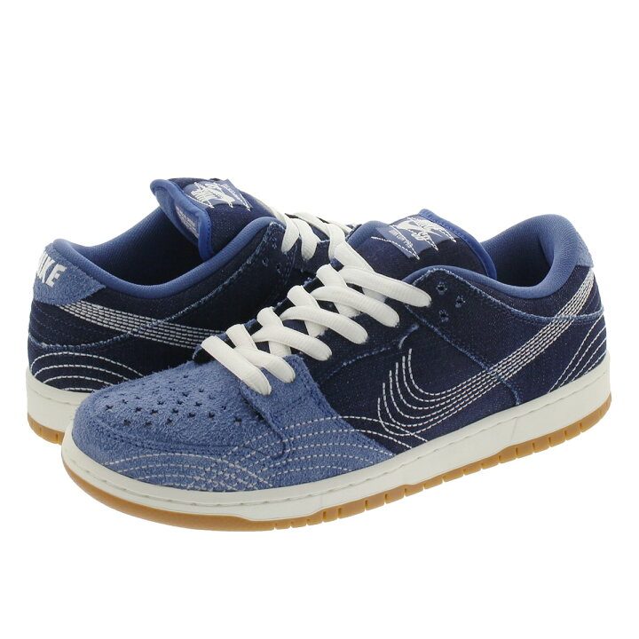楽天市場 Nike Sb Dunk Low Pro Prm Sashiko ナイキ Sb ダンク ロー プロ プレミアム Mystic Navy Sail Mystic Navy Gum Light Brown Cv0316 400 Select Shop Lowtex