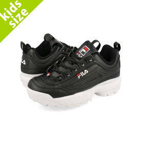 【プライスダウン】 15時までのご注文で即日発送 【キッズサイズ】【18.0～21.0cm】 FILA DISRUPTOR II PS フィラ ディスラプター 2 PS BLACK/WHITE/RED 3FM00648 014