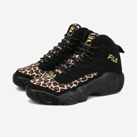 【50%OFF】 FILA MASHBURN LEOPARD フィラ マッシュバーン レオパード メンズ レディース スニーカー ハイカット BLACK/LEOPARD/GOLD ブラック MFW25057-014