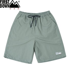 FIRST DOWN COZY SHORTS TASLAN NYLON ファーストダウン コジーショーツ ナイロンタスラン メンズ レディース ショートパンツ SAGE グリーン F641004-54【追跡可能メール便・日時指定不可】