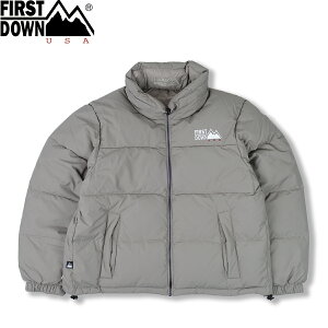 yvCX_Ez FIRST DOWN BUBBLE DOWN JACKET SHORT t@[Xg_E ou _E WPbg V[g Y fB[X AE^[ LIGHT GRAY O[ F742040-03