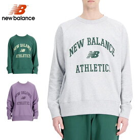 15時までのご注文で即日発送 NEW BALANCE ATHLETICS VARSITY SWEAT CREW ニューバランス アスレチック バーシティ スウェットクルー メンズ レディース トレーナー mt33550