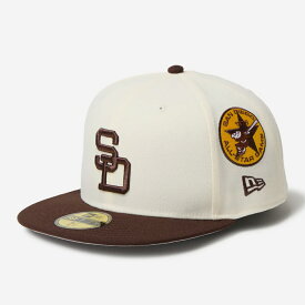 NEW ERA 59FIFTY MLB 2-TONE SAN DIEGO PADRES COOPERSTOWN ニューエラ 59FIFTY MLB 2トーン サンディエゴ・パドレス クーパーズタウン メンズ レディース キャップ 帽子 WINE CORK/BURNTWOOD ベージュ 14668158