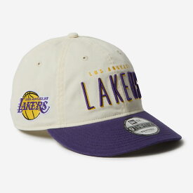 NEW ERA 9THIRTY LS LEAGUE BUCKLE LOS ANGELES LAKERS ニューエラ 9THIRTY LS リーグ バックル ロサンゼルス・レイカーズ メンズ レディース キャップ 帽子 CREAM/PURPLE ベージュ 14667919