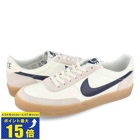 [要エントリーで最大P15倍 4/24(水)20:00～4/27(土)9:59] NIKE KILLSHOT 2 LEATHER ナイキ キルショット 2 レザー SAIL/MIDNIGHT NAVY/GUM YELLOW メンズ スニーカー レザー ホワイト ネイビー 432997-107