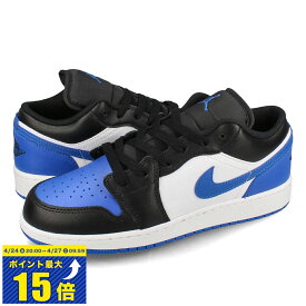 [要エントリーで最大P15倍 4/24(水)20:00～4/27(土)9:59] NIKE AIR JORDAN 1 LOW GS 【ROYAL TOE】 ナイキ エア ジョーダン 1 ロー レディース スニーカー ローカット WHITE/ROYAL BLUE/BLACK/WHITE ブルー 553560-140