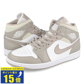 [要エントリーで最大P15倍 4/24(水)20:00～4/27(土)9:59] NIKE AIR JORDAN 1 MID ナイキ エア ジョーダン 1 ミッド COLLEGE GREY/LIGHT BONE/WHITE 554724-082