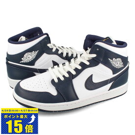 [要エントリーで最大P15倍 4/24(水)20:00～4/27(土)9:59] NIKE AIR JORDAN 1 MID ナイキ エア ジョーダン 1 ミッド WHITE/METALLIC GOLD/OBSIDIAN 554724-174