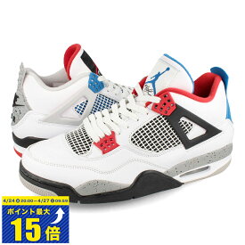 [要エントリーで最大P15倍 4/24(水)20:00～4/27(土)9:59] NIKE AIR JORDAN 4 RETRO SE 【WHAT THE 4】 ナイキ エア ジョーダン 4 レトロ SE WHITE/FIRE RED/TECH GREY/MILITARY BLUE ci1184-146