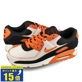 [要エントリーで最大P15倍 4/24(水)20:00～4/27(土)9:59] NIKE AIR MAX 90 PREMIUM ナイキ エア マックス 90 プレミアム メンズ ローカット SAIL/SAFETY ORANGE/BLACK ベージュ cj0611-100