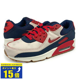 [要エントリーで最大P15倍 4/24(水)20:00～4/27(土)9:59] 【アウトレット】 NIKE AIR MAX 90 PREMIUM ナイキ エア マックス 90 プレミアム メンズ スニーカー ローカット SAIL/UNIVERSITY RED ベージュ cj0611-101-ol