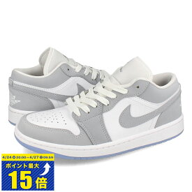 [要エントリーで最大P15倍 4/24(水)20:00～4/27(土)9:59] NIKE WMNS AIR JORDAN 1 LOW ナイキ ウィメンズ エア ジョーダン 1 ロー メンズ スニーカー ローカット WHITE/WOLF GREY/ALUMINUM ホワイト dc0774-105