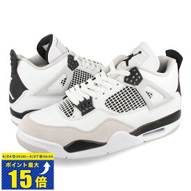 [要エントリーで最大P15倍 4/24(水)20:00～4/27(土)9:59] NIKE AIR JORDAN 4 RETRO 【MILITARY BLACK】 ナイキ エア ジョーダン 4 レトロ WHITE/BLACK/NEUTRAL GREY dh6927-111