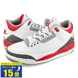 [要エントリーで最大P15倍 4/24(水)20:00～4/27(土)9:59] NIKE AIR JORDAN 3 RETRO OG ナイキ エア ジョーダン 3 レトロ OG WHITE/FIRE RED/NEUTRAL GREY/BLACK dn3707-160