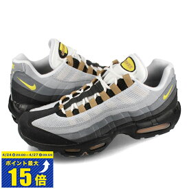 [要エントリーで最大P15倍 4/24(水)20:00～4/27(土)9:59] NIKE AIR MAX 95 ナイキ エア マックス 95 メンズ ローカット WHITE/YELLOW STRIKE/WOLF GREY/COOL GREY グレー dx4236-100