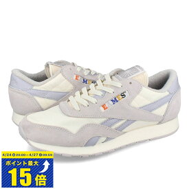 [要エントリーで最大P15倍 4/24(水)20:00～4/27(土)9:59] Reebok EAMES CLASSIC NYLON リーボック イームズ クラシック ナイロン メンズ レディース スニーカー ローカット CHALK/CLGRY1/CDGRY2 ホワイト 100072105