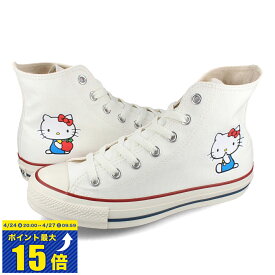 [要エントリーで最大P15倍 4/24(水)20:00～4/27(土)9:59] CONVERSE ALL STAR (R) HELLO KITTY HI コンバース オールスター (R) ハローキティ ハイ レディース ハイカット WHITE ホワイト 31309450