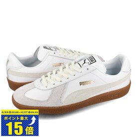 [要エントリーで最大P15倍 4/24(水)20:00～4/27(土)9:59] PUMA ARMY TRAINER プーマ アーミー トレーナー メンズ レディース ローカット WHITE/FEATHER GRAY/LIGH ホワイト 386607-05