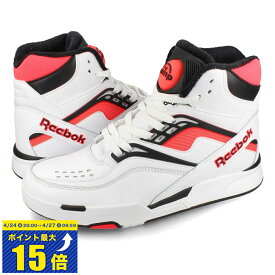 [要エントリーで最大P15倍 4/24(水)20:00～4/27(土)9:59] Reebok TWILIGHT ZONE PUMP リーボック トワイライト ゾーン ポンプ メンズ ハイカット FTWR WHITE/CORE BLACK/NEON CHERRY ホワイト hq8802