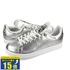 [要エントリーで最大P15倍 4/24(水)20:00～4/27(土)9:59] adidas STAN SMITH J アディダス スタンスミス J レディース スニーカー ローカット SILVER METALLIC/CORE BLACK/FTWR WHITE シルバー id7187