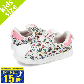 [要エントリーで最大P15倍 4/24(水)20:00～4/27(土)9:59] adidas HELLO KITTY SST 360 I KIDS アディダス ハローキティ SST 360 I キッズ ベビー 子ども スニーカー スリッポン FTWR WHITE/CORE BLACK/BLISS PINK ホワイト ig5668