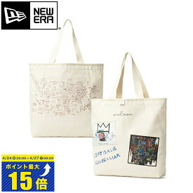 [要エントリーで最大P15倍 4/24(水)20:00～4/27(土)9:59] NEW ERA CANVAS TOTE 22L JEAN MICHEL BASQUIAT LOVE IS A LIE LOVER=LIAR ニューエラ キャンバス トート 22L ジャン=ミシェル・バスキア LOVE IS A LIE LOVER=LIAR トートバッグ IVORY ベージュ 13772568